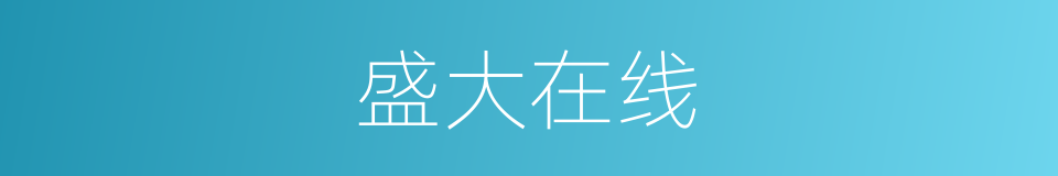 盛大在线的同义词