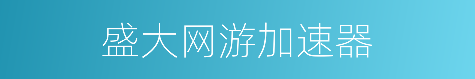 盛大网游加速器的同义词