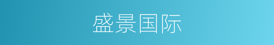 盛景国际的同义词