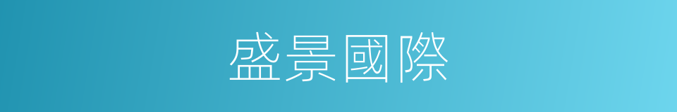 盛景國際的同義詞