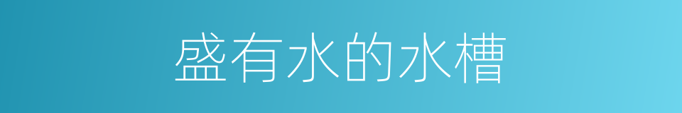 盛有水的水槽的同义词