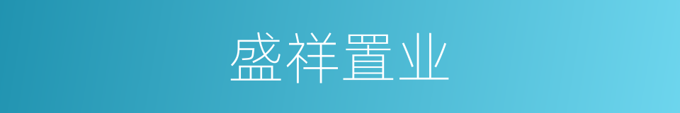 盛祥置业的同义词
