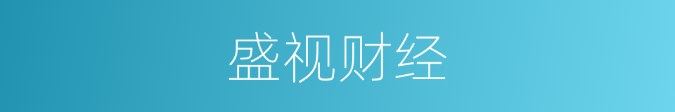 盛视财经的同义词