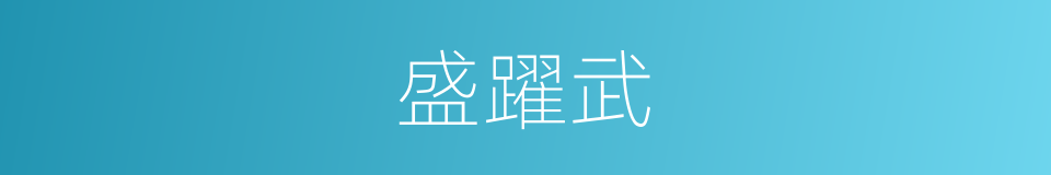 盛躍武的同義詞