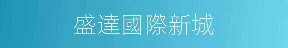 盛達國際新城的同義詞