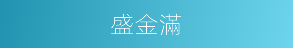 盛金滿的同義詞