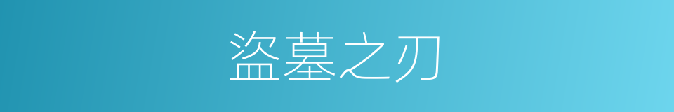 盜墓之刃的同義詞