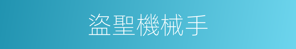 盜聖機械手的同義詞