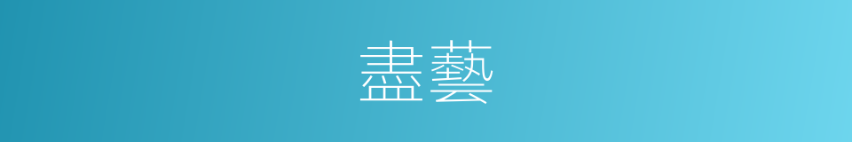 盡藝的同義詞