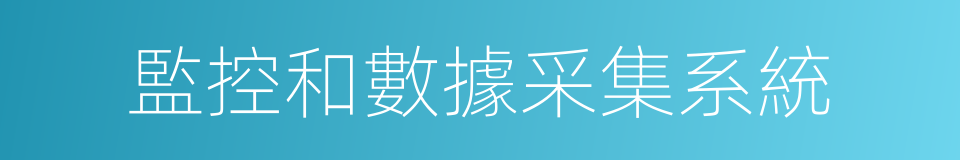 監控和數據采集系統的同義詞