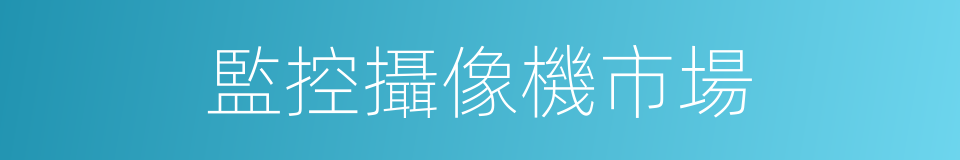 監控攝像機市場的同義詞