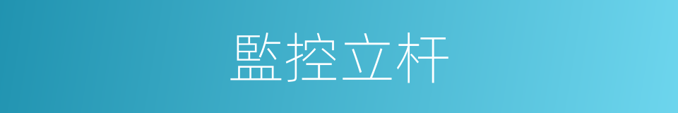 監控立杆的同義詞