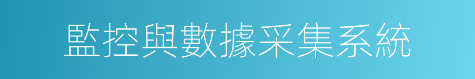 監控與數據采集系統的同義詞