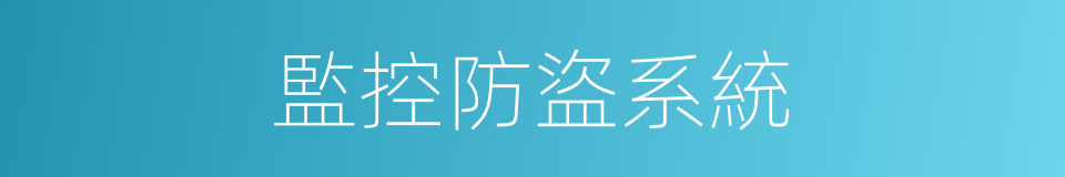 監控防盜系統的同義詞
