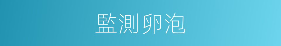 監測卵泡的同義詞