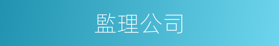 監理公司的同義詞