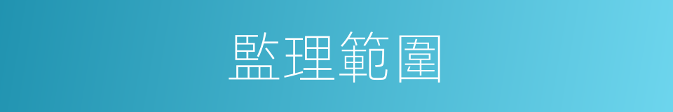 監理範圍的同義詞