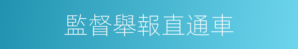 監督舉報直通車的同義詞