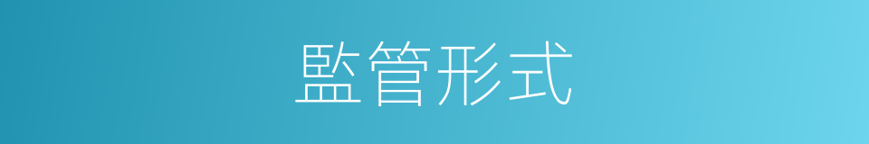 監管形式的意思