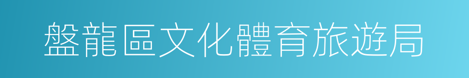 盤龍區文化體育旅遊局的同義詞