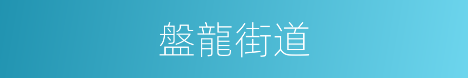 盤龍街道的同義詞