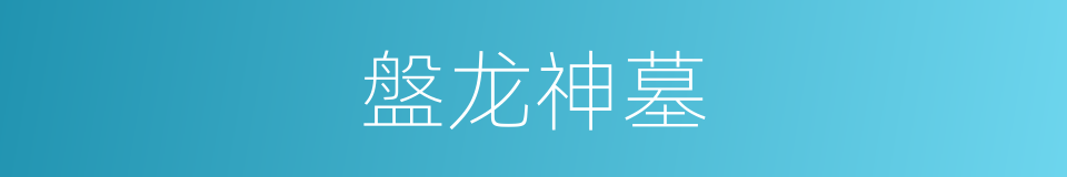 盤龙神墓的同義詞