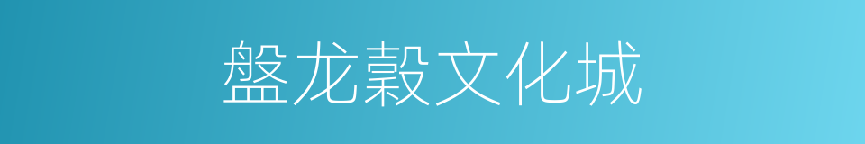 盤龙穀文化城的同義詞