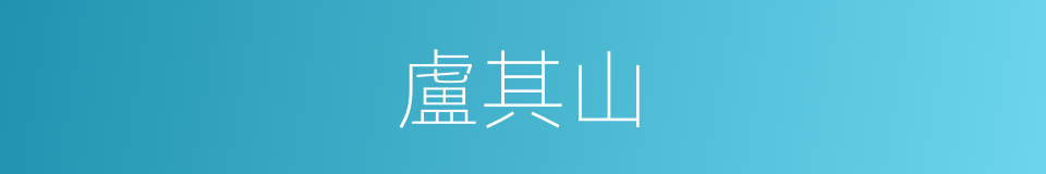 盧其山的同義詞