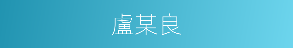 盧某良的同義詞
