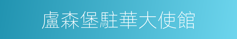 盧森堡駐華大使館的同義詞