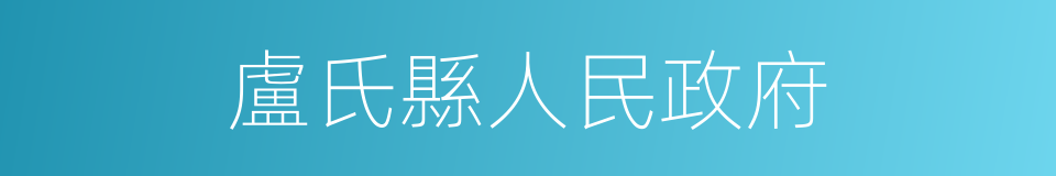 盧氏縣人民政府的同義詞