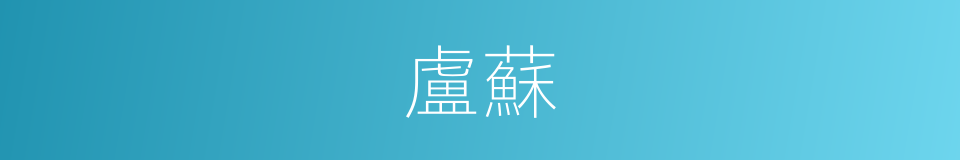 盧蘇的同義詞