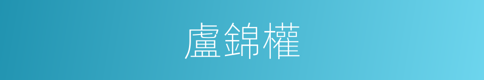 盧錦權的同義詞