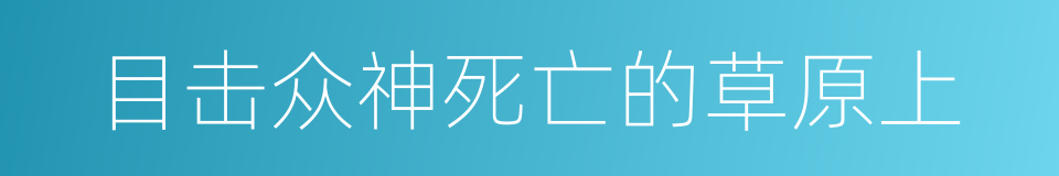 目击众神死亡的草原上的同义词