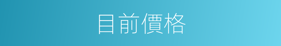 目前價格的同義詞