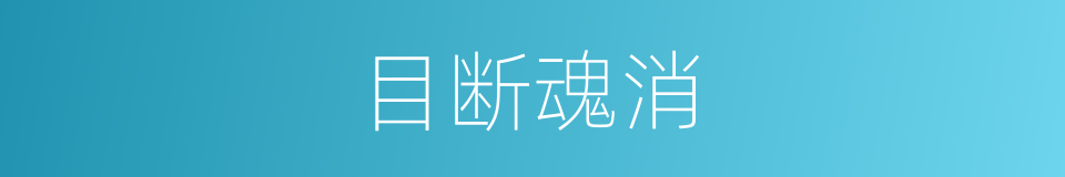 目断魂消的同义词