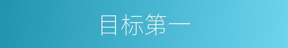 目标第一的同义词