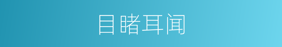 目睹耳闻的同义词
