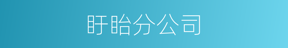 盱眙分公司的同义词