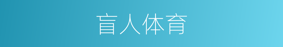 盲人体育的同义词