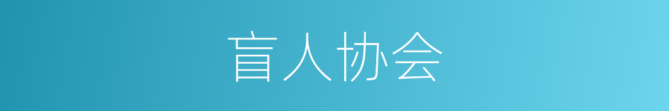 盲人协会的同义词