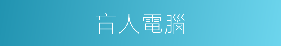 盲人電腦的同義詞