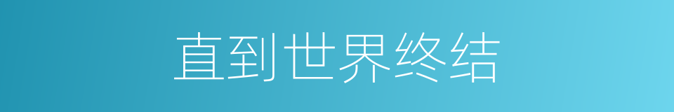 直到世界终结的同义词