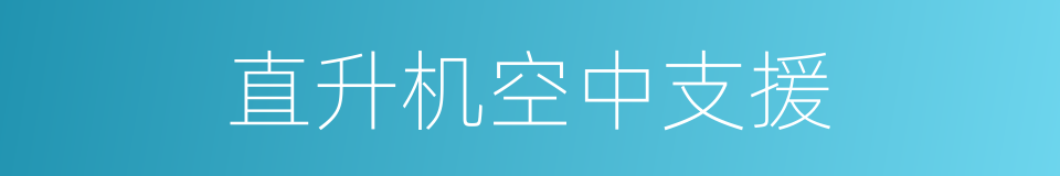 直升机空中支援的同义词
