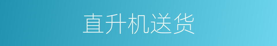 直升机送货的同义词