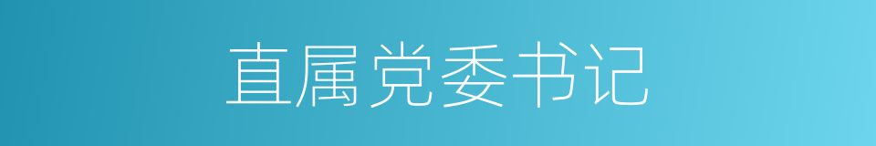 直属党委书记的同义词