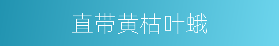 直带黄枯叶蛾的同义词