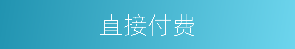 直接付费的同义词