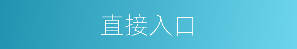 直接入口的同义词