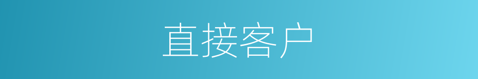 直接客户的同义词